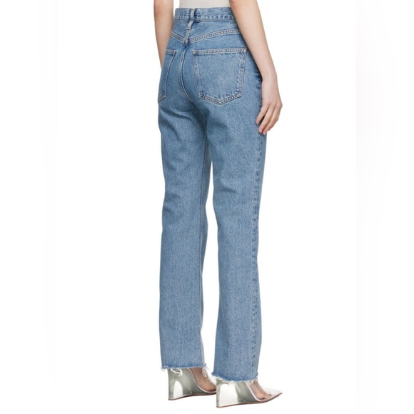 AGOLDE Blue Relaxed Boot Denim Jeans - Picture 3 of 6